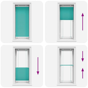 Plisserad persienn bensingrön 60x150cm tyg bredd 59,4cm