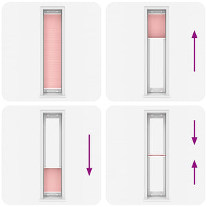 Plisserad persienn rosa 45x200cm tyg bredd 44,4cm polyester