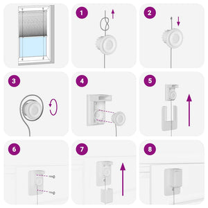 Plisserad persienn vit 70x100 cm tyg bredd 69,4 cm polyester