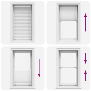 Plisserad persienn vit 70x100 cm tyg bredd 69,4 cm polyester