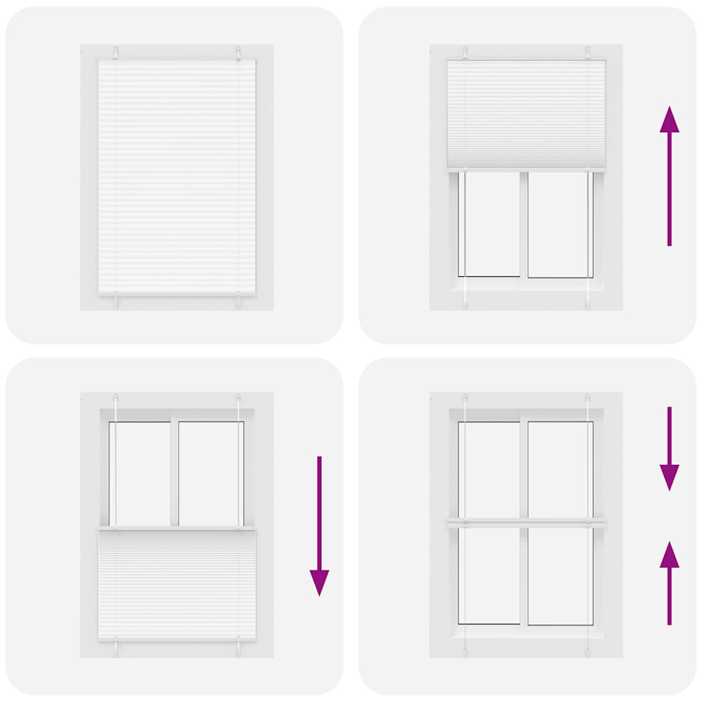 Plisserad persienn vit 95x100 cm tyg bredd 94,4 cm polyester