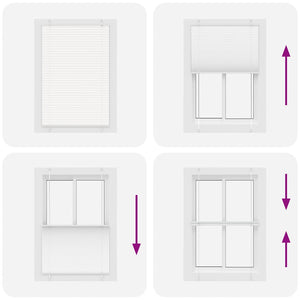 Plisserad persienn vit 100x100 cm tyg bredd 99,4 cm polyester