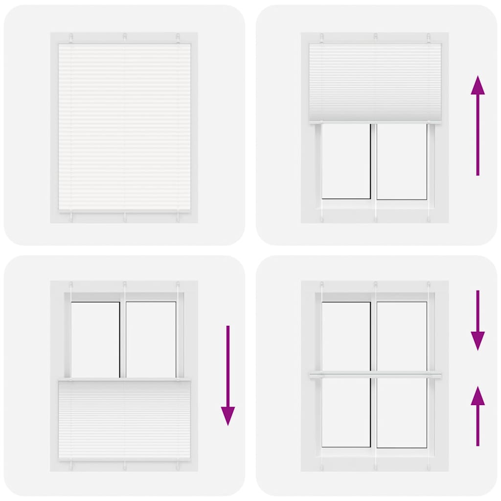 Plisserad persienn vit 110x100 cm tyg bredd 109,4cm polyester