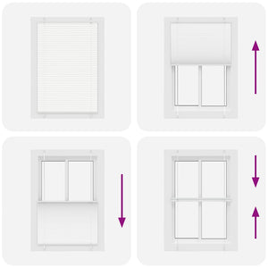 Plisserad persienn vit 90x150 cm tyg bredd 89,4 cm polyester