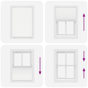 Plisserad persienn vit 95x150 cm tyg bredd 94,4 cm polyester