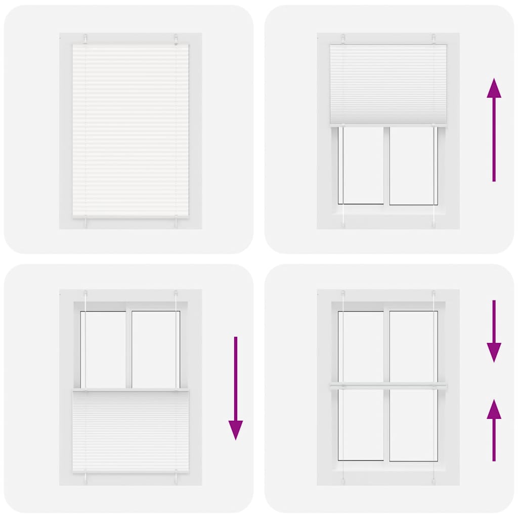 Plisserad persienn vit 100x150 cm tyg bredd 99,4 cm polyester