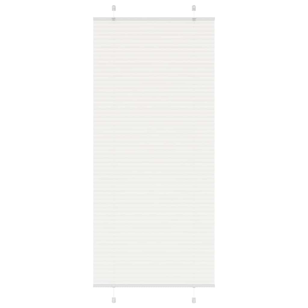 Plisserad persienn vit 100x200 cm tyg bredd 99,4 cm polyester