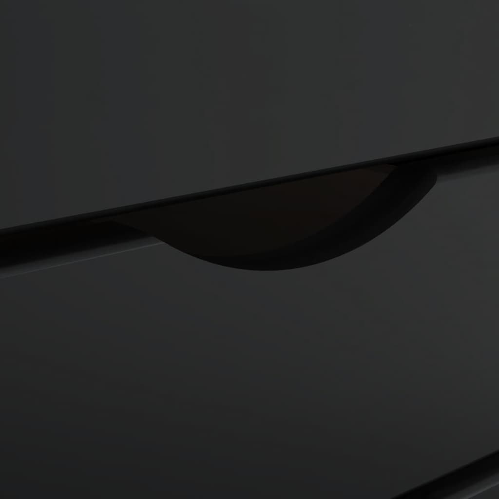 Hurts med lådor och hjul MOSS svart massiv furu