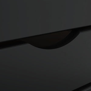 Hurts med lådor och hjul MOSS svart massiv furu