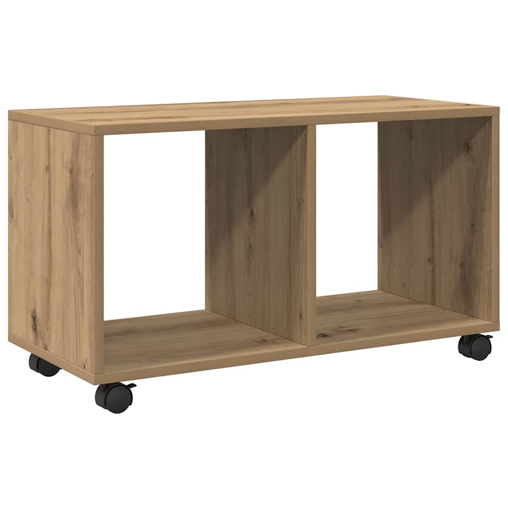 Skåp med hjul ek 72x33x42,5 cm konstruerat trä