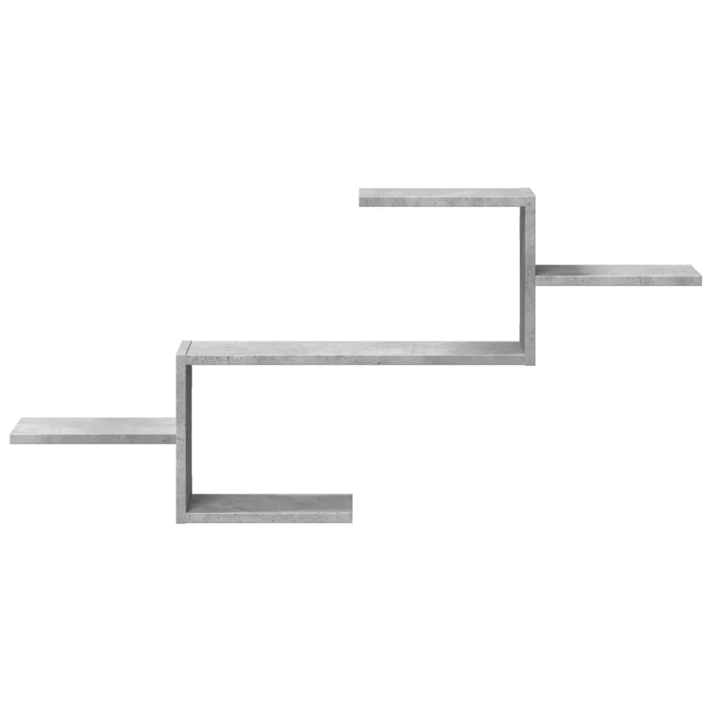 Vägghylla betonggrå 104x15x49 cm konstruerat trä