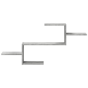 Vägghylla betonggrå 104x15x49 cm konstruerat trä