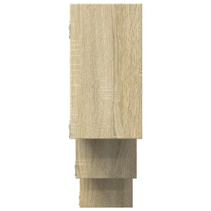 Vägghylla sonoma-ek 159x18x66 cm konstruerat trä