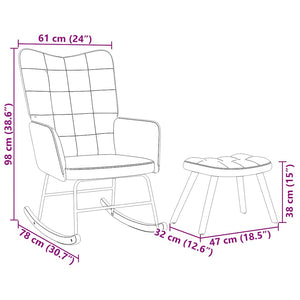 Gungstol med pall vinröd sammet