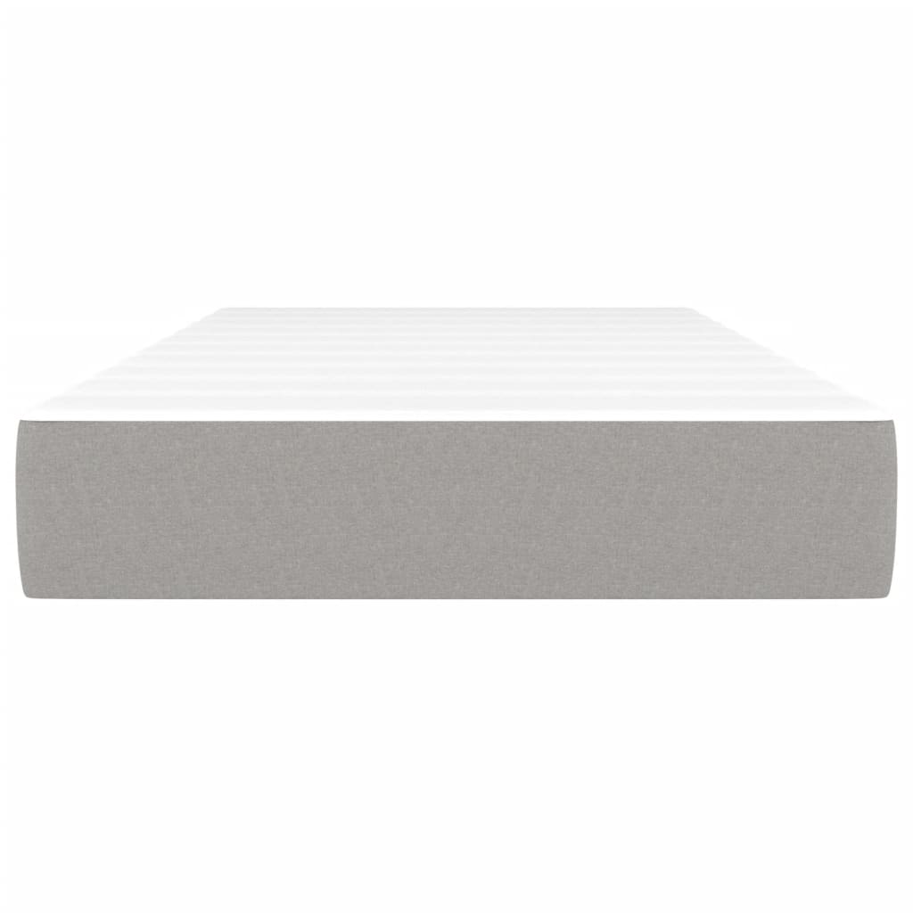 Pocketresårmadrass för barn ljusgrå 80x160 cm tyg