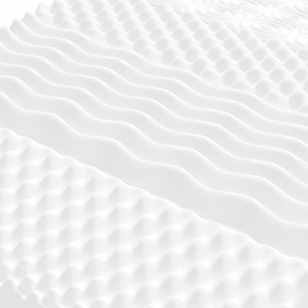 Skummadrass vit 90x220 cm 7-zoner hårdhet 20 ILD