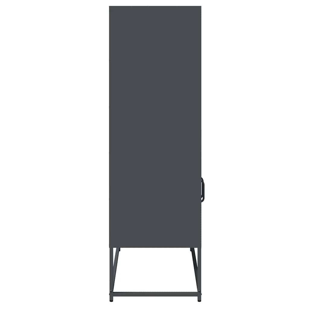 Highboard antracit 68x39x123 cm stål