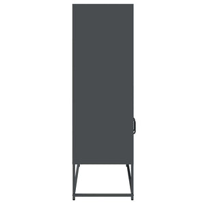 Highboard antracit 68x39x123 cm stål