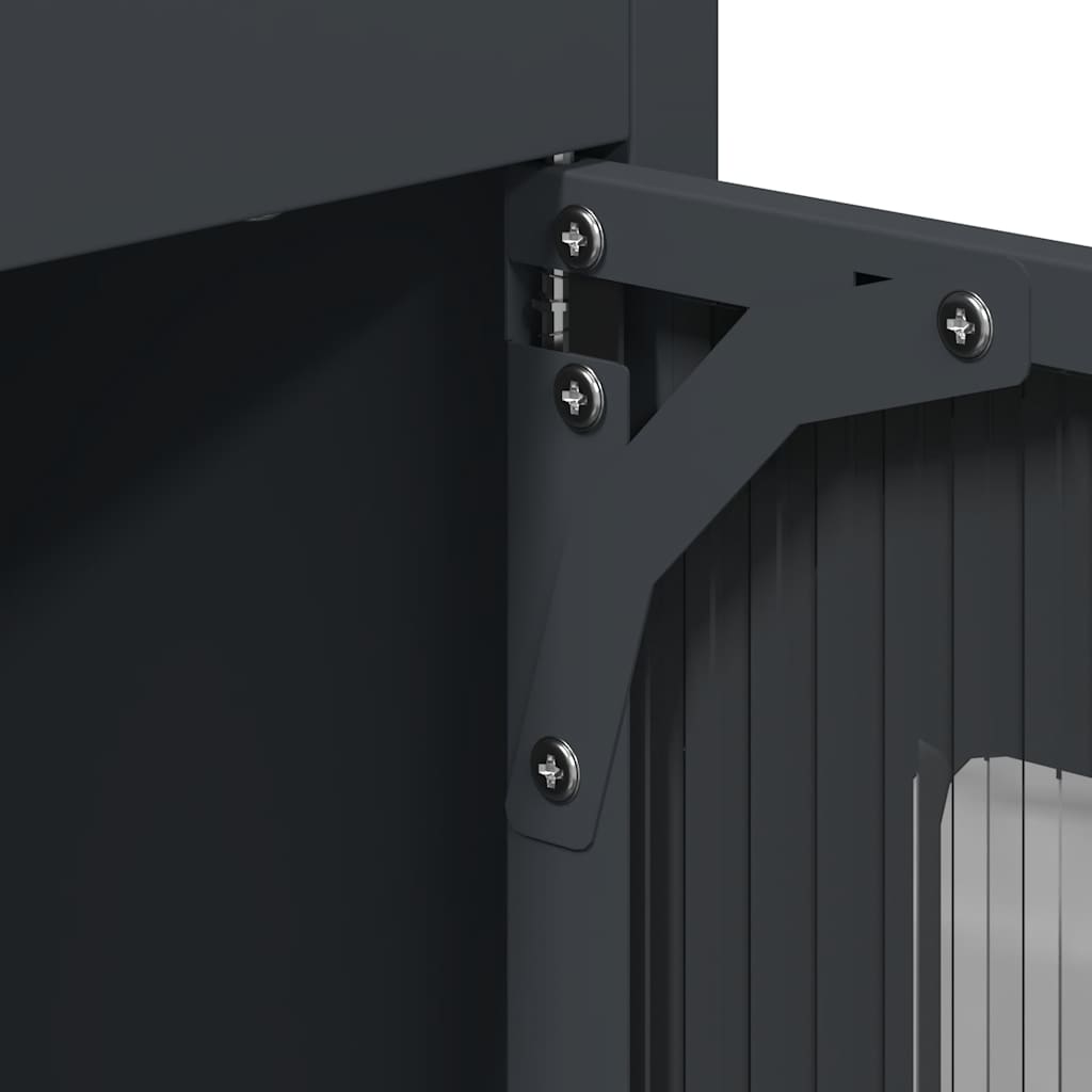 Highboard antracit 68x39x123 cm stål