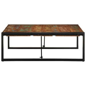 Soffbord flerfärgat 100x100x35 cm massivt trä återvunnet