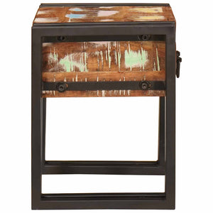 Sidobord med låda 30 x 30 x 40 cm Solid återvunnen trä