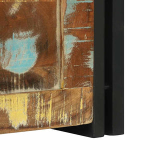 Förvaringslåda Brun och svart 40 x 40 x 40 cm Massivt Akaciaträ