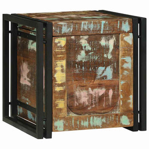 Förvaringslåda Brun och svart 40 x 40 x 40 cm Massivt Akaciaträ