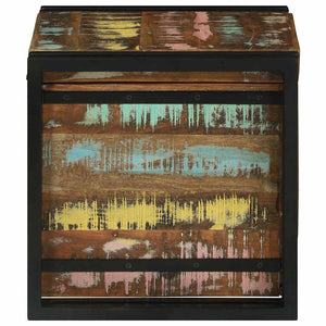 Förvaringslåda Brun och svart 40 x 40 x 40 cm Massivt Akaciaträ