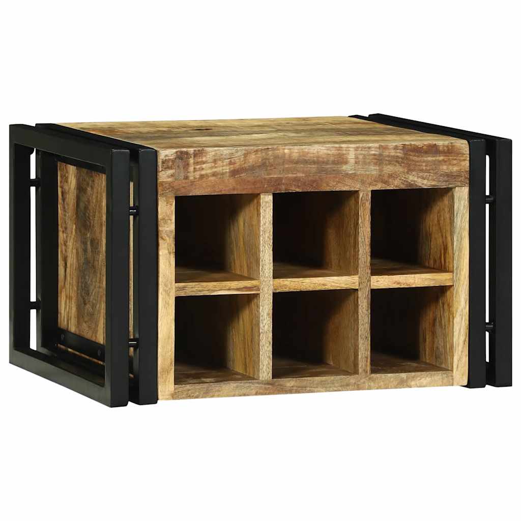 Vinställ 2 st Brun och svart 46 x 35 x 27,5 cm Massivt mangoträ