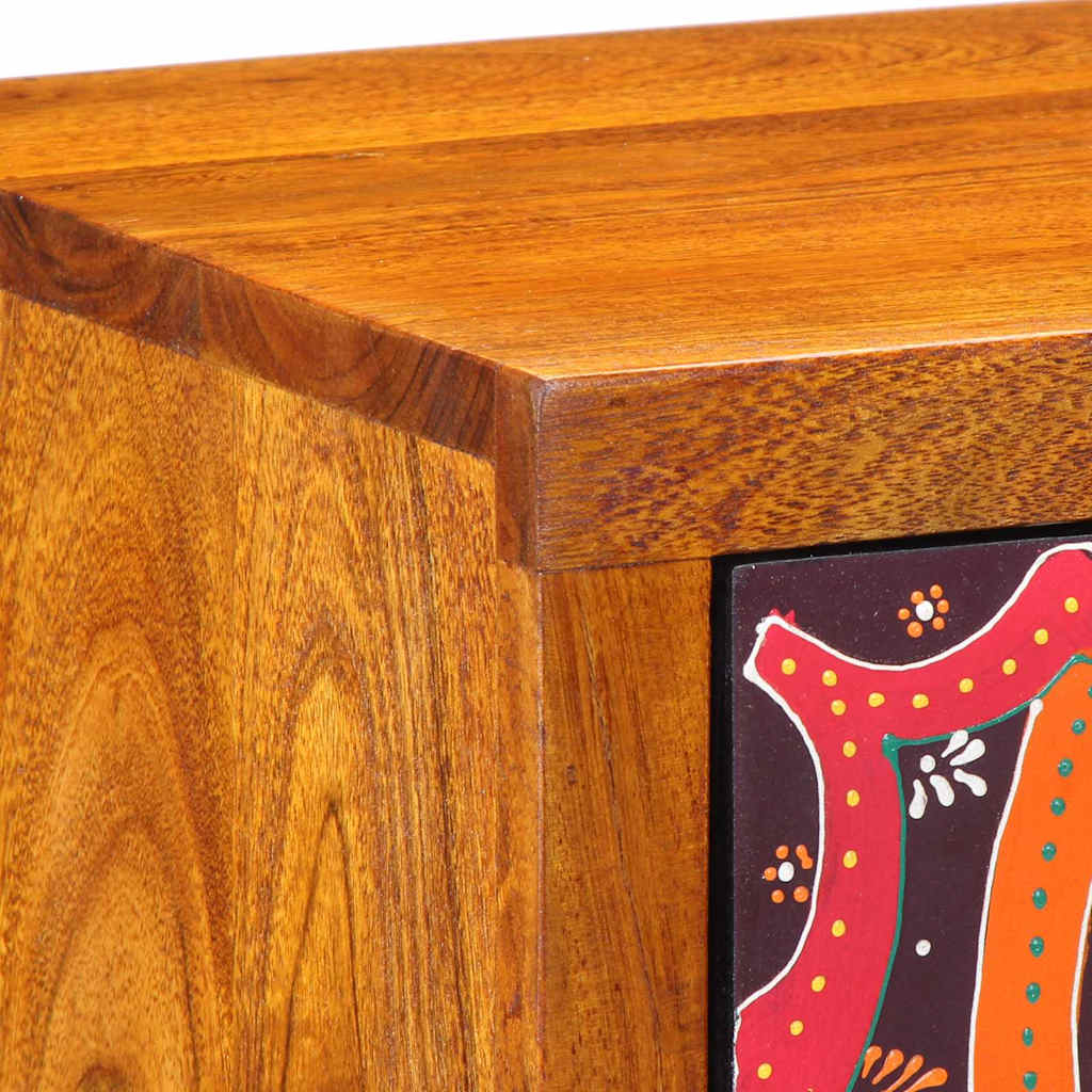 Nattduksbord 2 pcs Brun 35 x 30 x 40 cm Massivt Akaciaträ