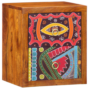 Nattduksbord 2 pcs Brun 35 x 30 x 40 cm Massivt Akaciaträ