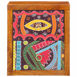 Nattduksbord 2 pcs Brun 35 x 30 x 40 cm Massivt Akaciaträ