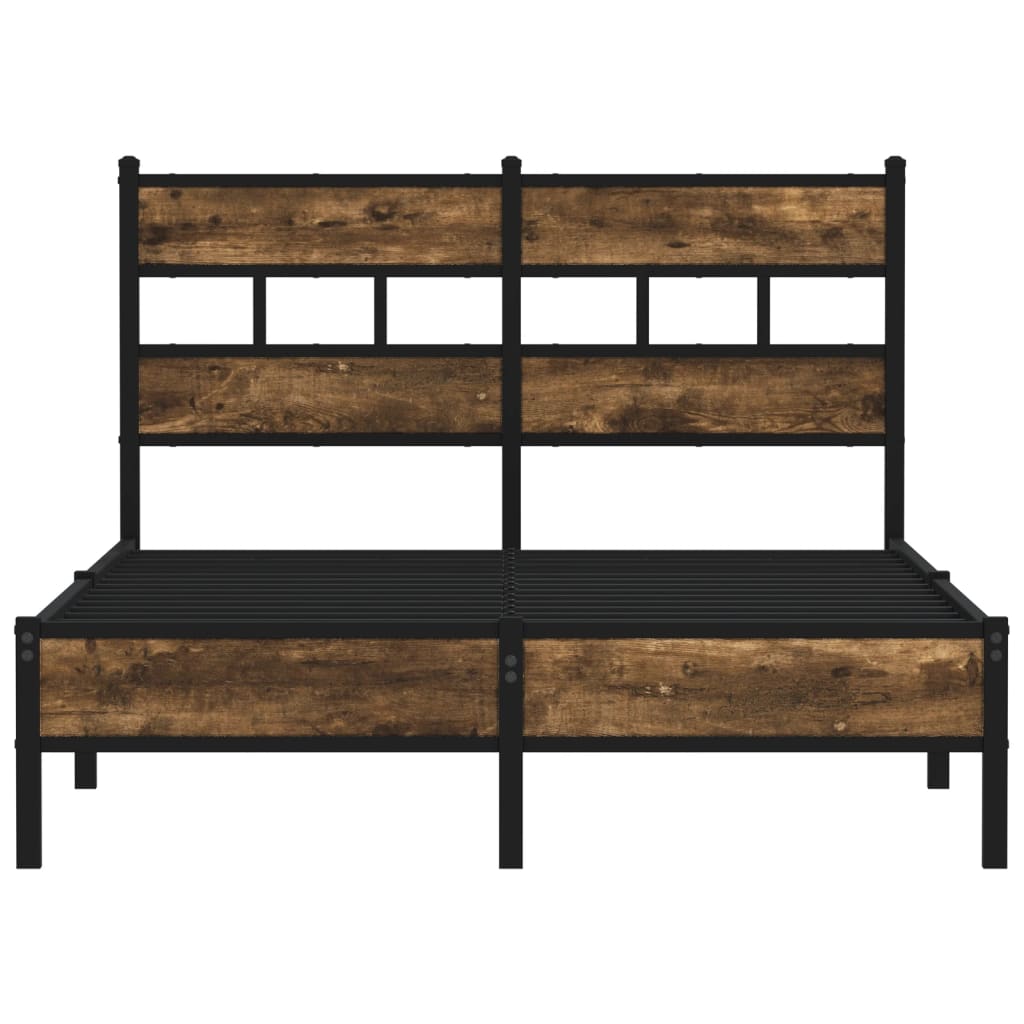 Sängram utan madrass med huvudgavel sonoma-ek 120x190 cm