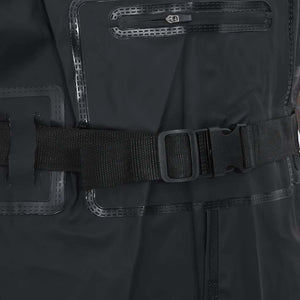 Vadarbyxor med stövlar och bälte svart strl. 41