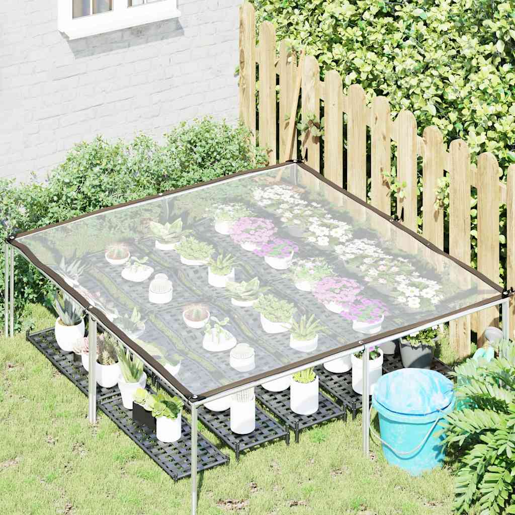 Genomskinlig presenning med öljetter 2x2 m polyeten