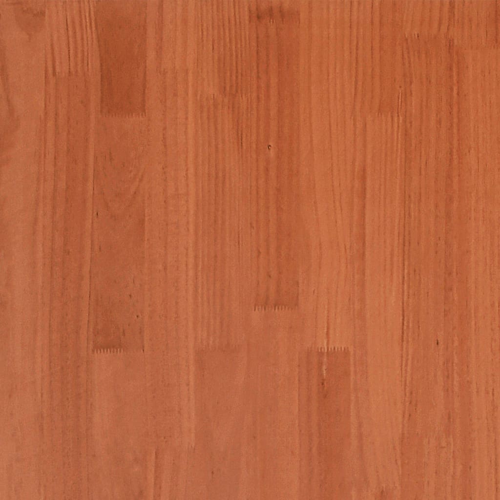 Sängram utan madrass vaxbrun 135x190 cm massiv furu