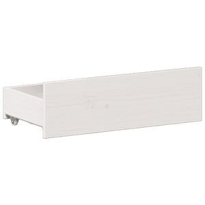 Sängram utan madrass med huvudgavel vit 200x200 cm massiv furu