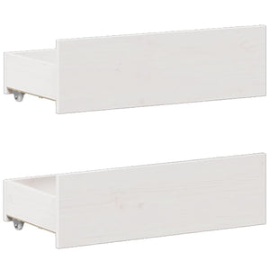 Sängram utan madrass med huvudgavel vit 140x200 cm massiv furu