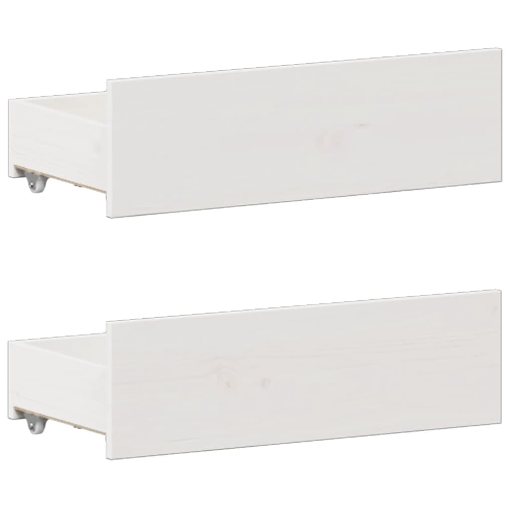 Säng med bokhylla utan madrass vit 180x200cm massiv furu