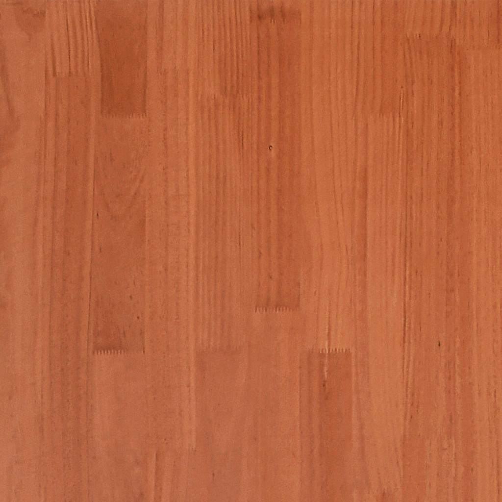 Sängram utan madrass vaxad brun 90x200 cm massiv furu