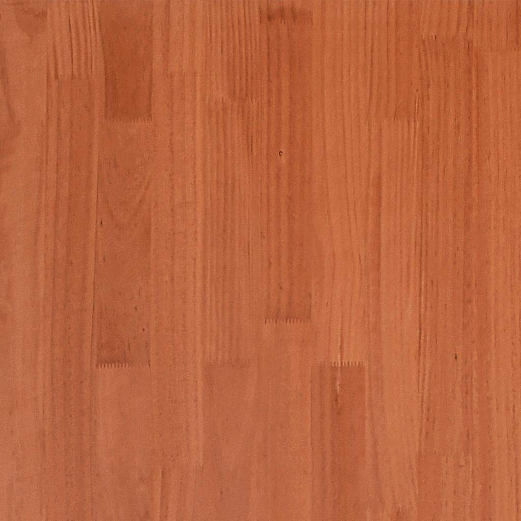 Sängram utan madrass vaxbrun 140x190 cm massiv furu