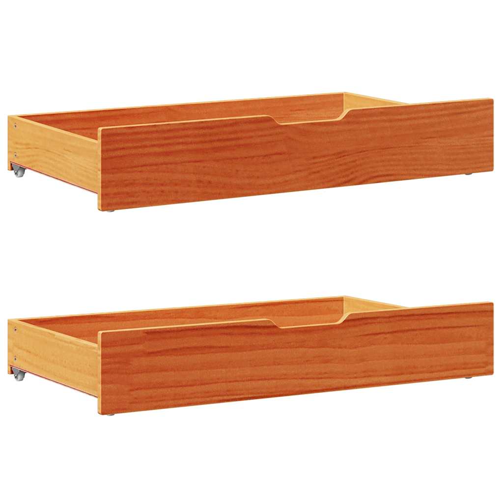 Sängram utan madrass vaxbrun 150x200 cm massiv furu