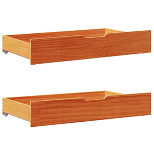 Sängram utan madrass vaxbrun 150x200 cm massiv furu