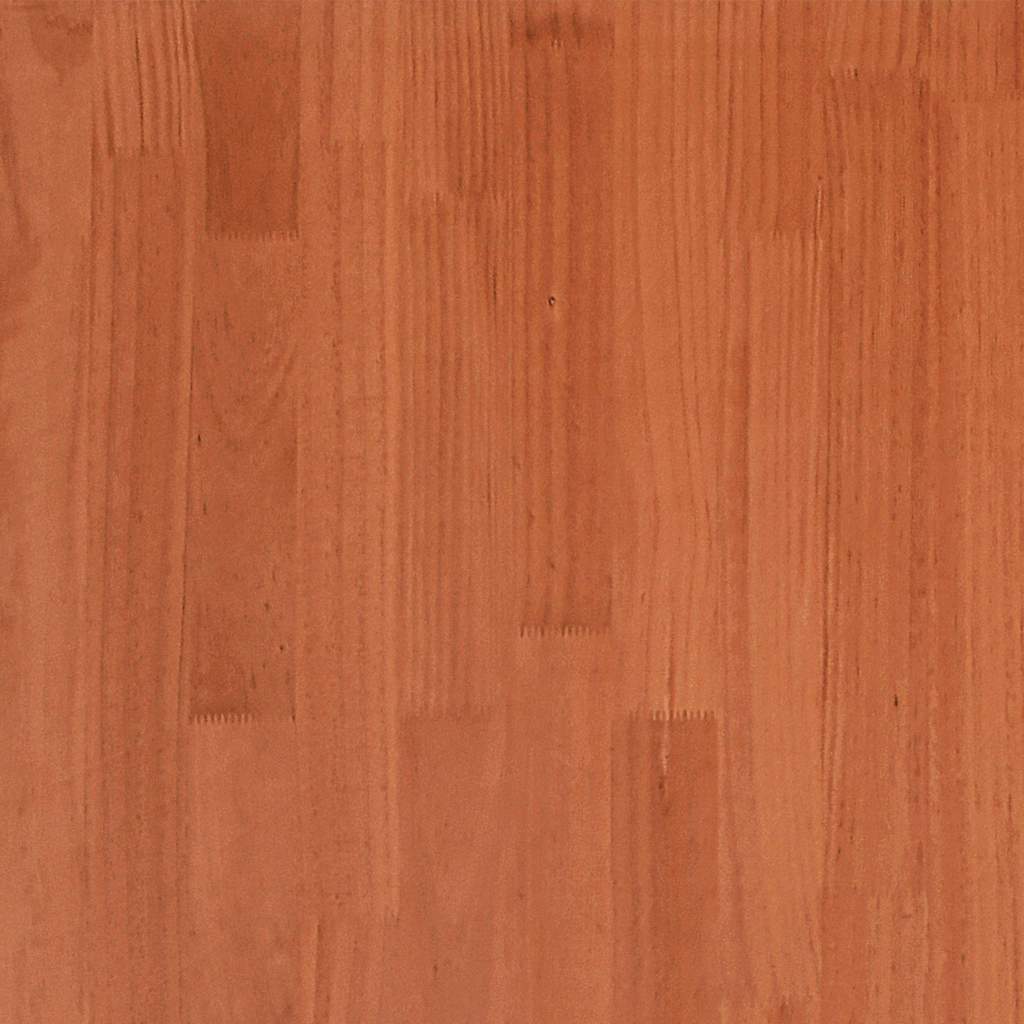 Sängram utan madrass vaxbrun 140x190 cm massiv furu