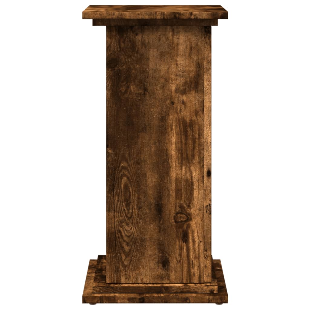 Piedestal med förvaring rökfärgad ek 31x30x60cm konstruerat trä