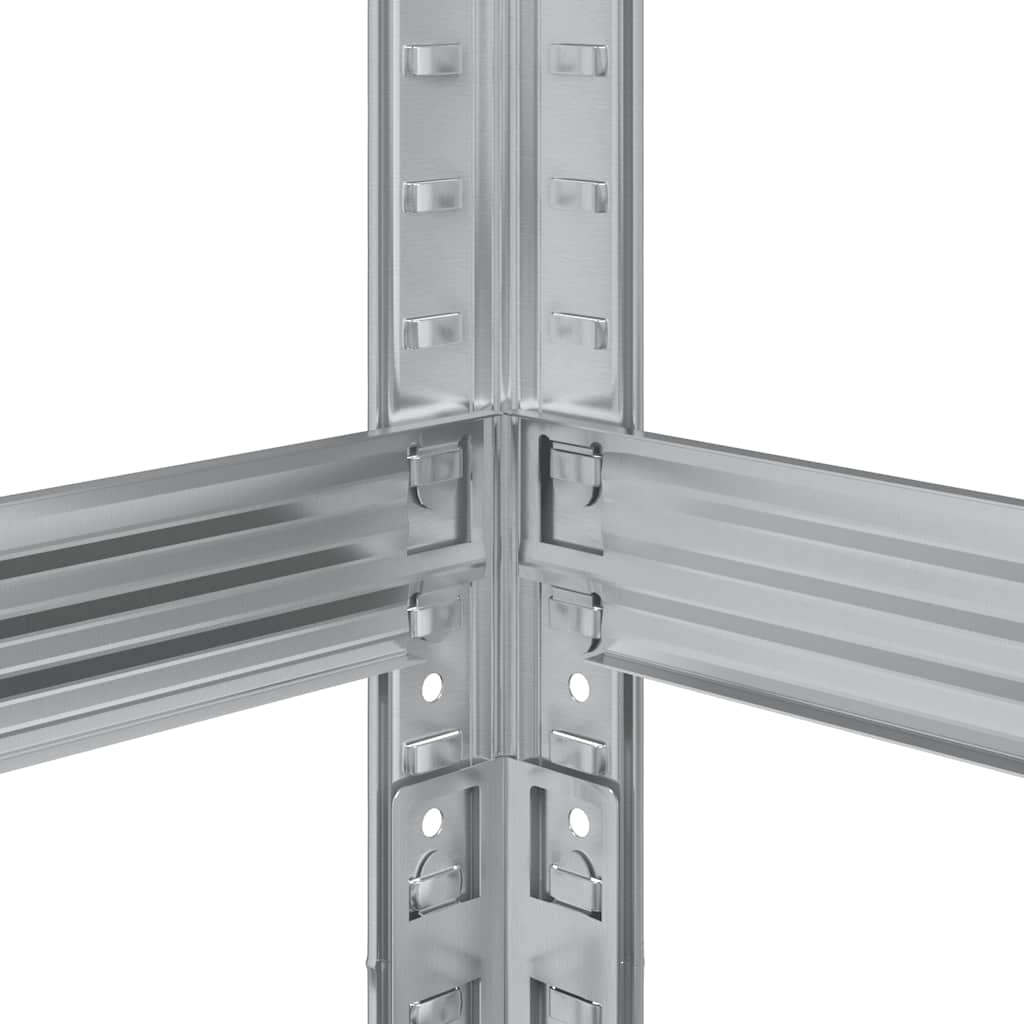 Däckhylla 2 lager 2 st silver 110x40x180cm stål konstruerat trä
