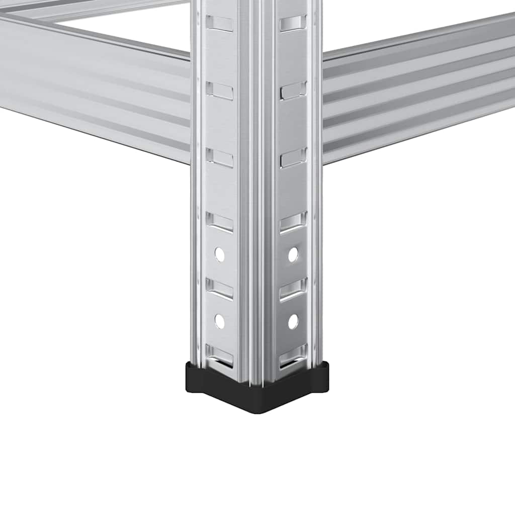 Däckhylla 2 lager 2 st silver 110x40x180cm stål konstruerat trä