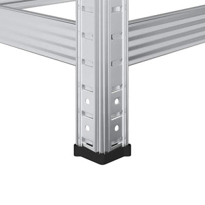 Däckhylla 2 lager 2 st silver 110x40x180cm stål konstruerat trä