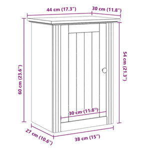 Väggmonterat badrumsskåp BODO grå 44x30x60 cm