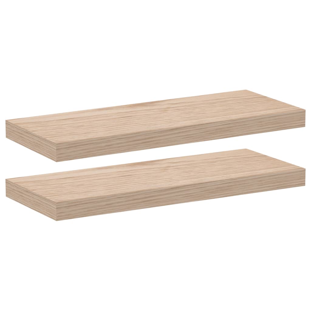 Svävande hyllor 2 st 60x23,5x4 cm konstruerat trä